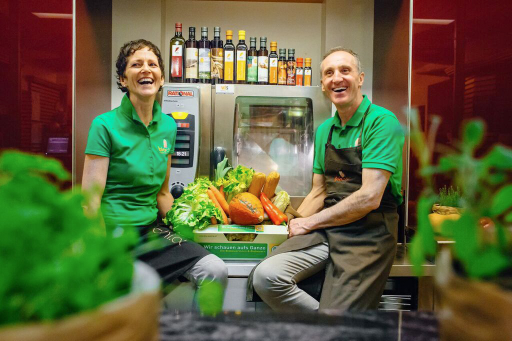 Gabi und Johann Ebner vom "biochi" in Schladming